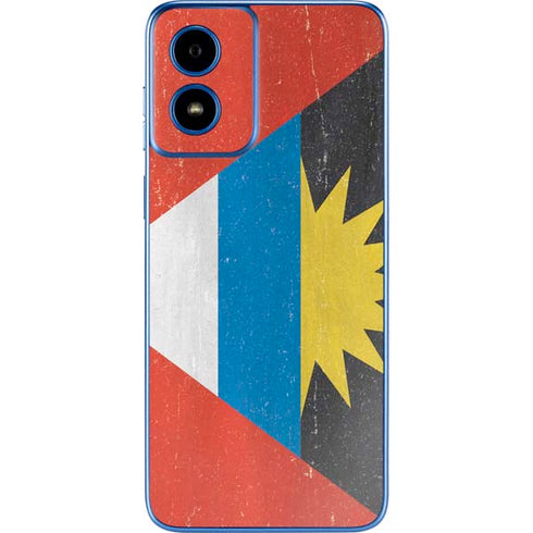 Antigua and Barbuda Flag Distressed Moto G Play 4G (2024) Skin